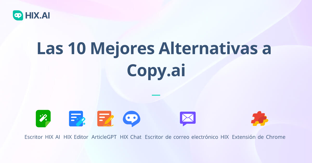 Las Mejores Alternativas Y Competidores Gratuitos A Copy Ai Hix Ai