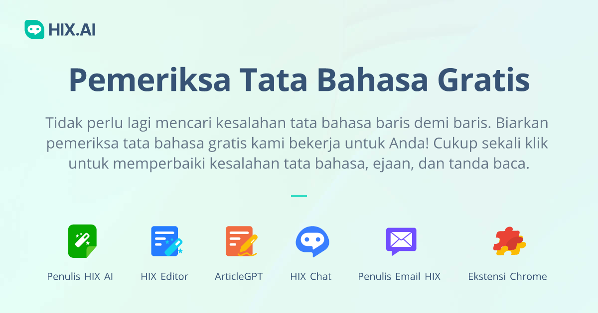 Pemeriksa Tata Bahasa Gratis Perbaiki Kalimat Penulisan Online HIX AI