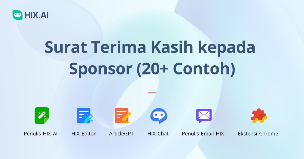 Surat Terima Kasih Kepada Sponsor Contoh Hix Ai