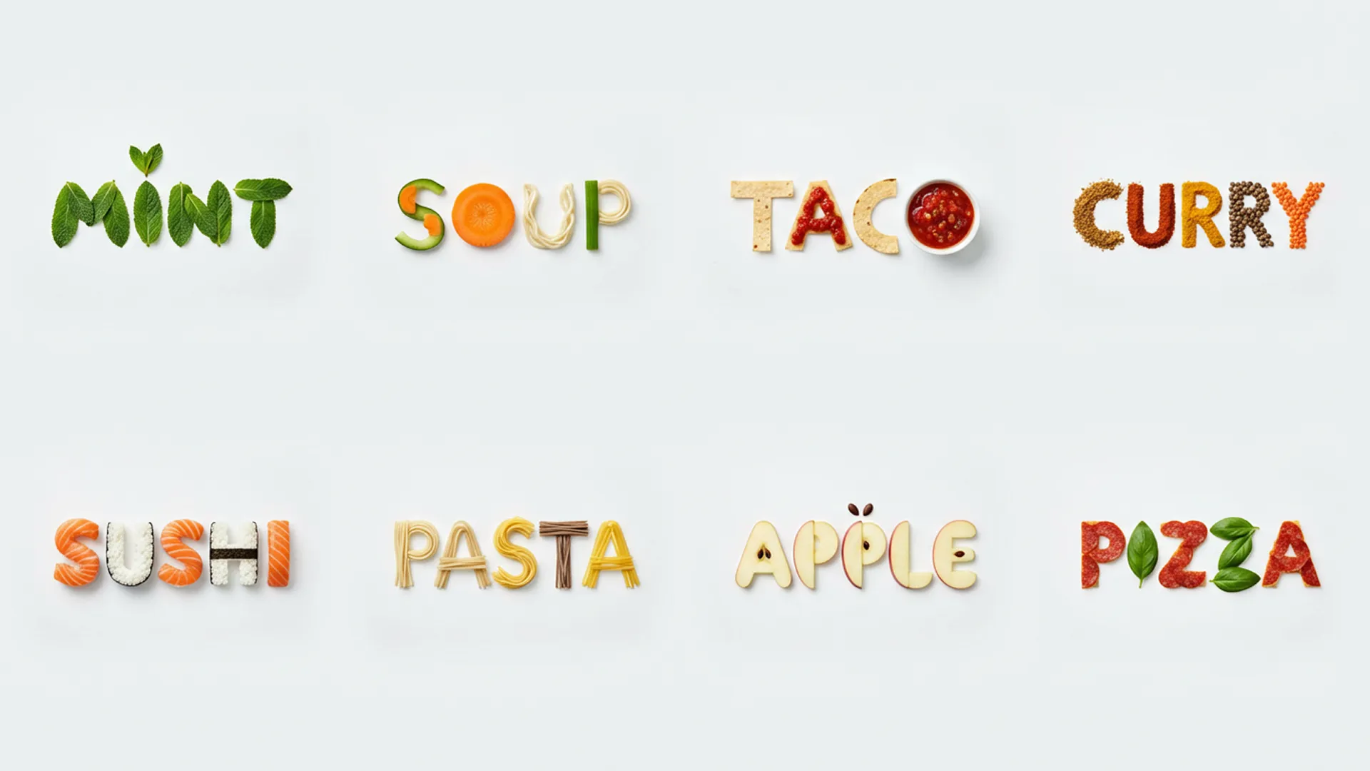 Realistic text output: 8 sophisticated minimalistic logos