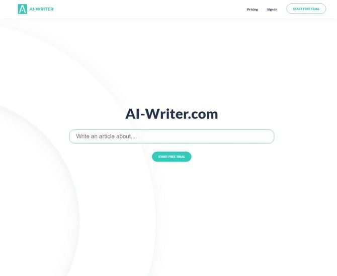 AI-Writer ：使用人工智慧技術產生內容