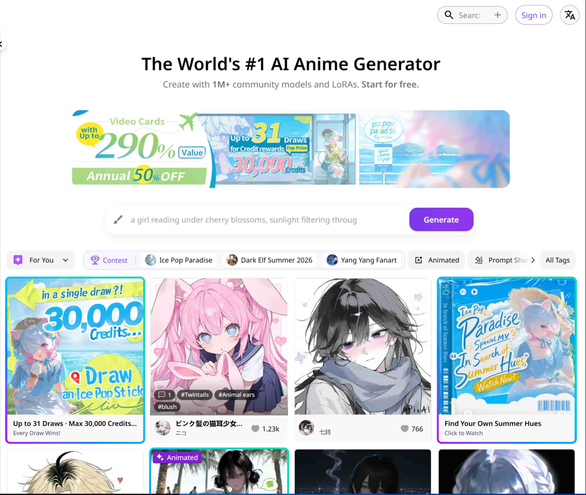 generazione incentrata sugli anime