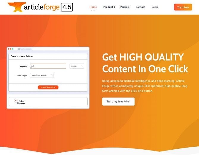 Article Forge: Automated Article Generation