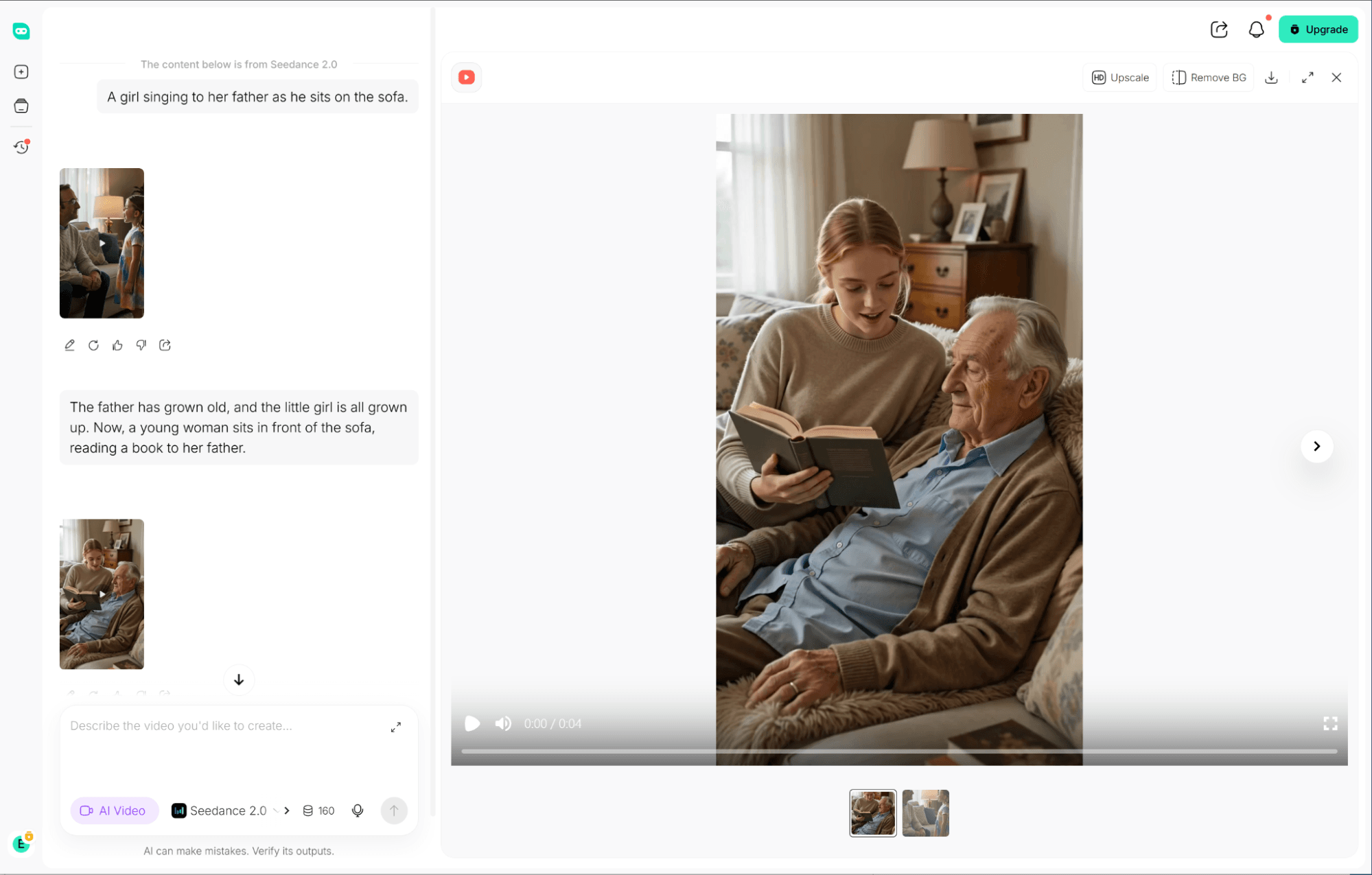 Chat With AI To Refine Or Regenerate Clips
