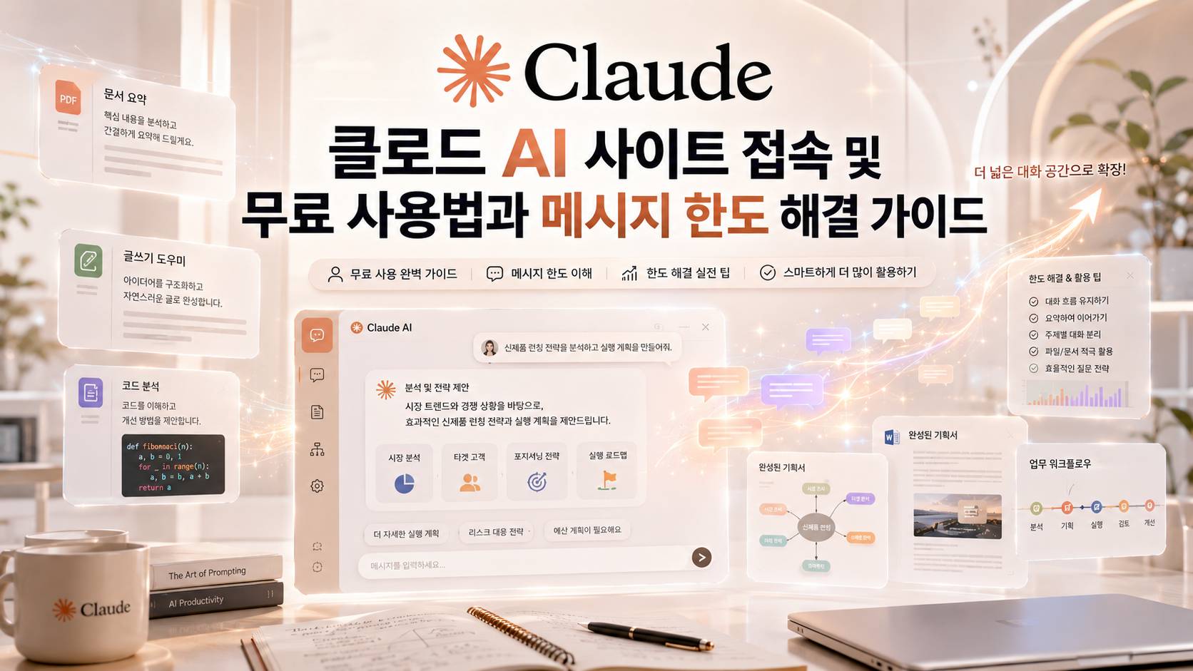 클로드 AI 사이트 접속 및 무료 사용법과 메시지 한도 해결 가이드