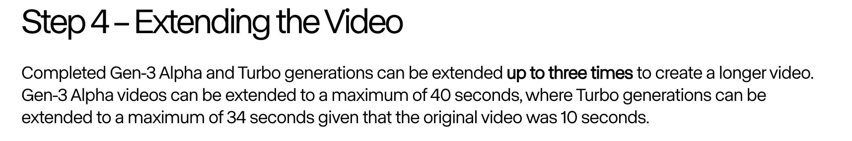 extending the video