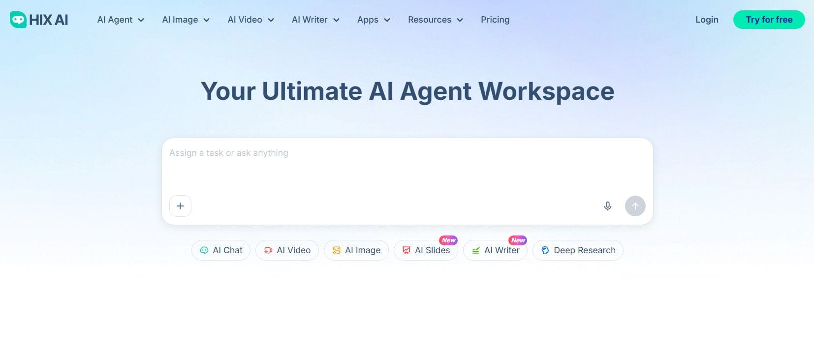 HIX AI Homepage
