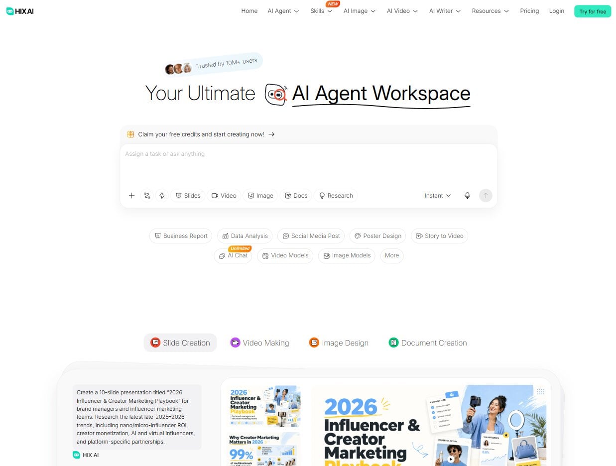 HIX AI Homepage