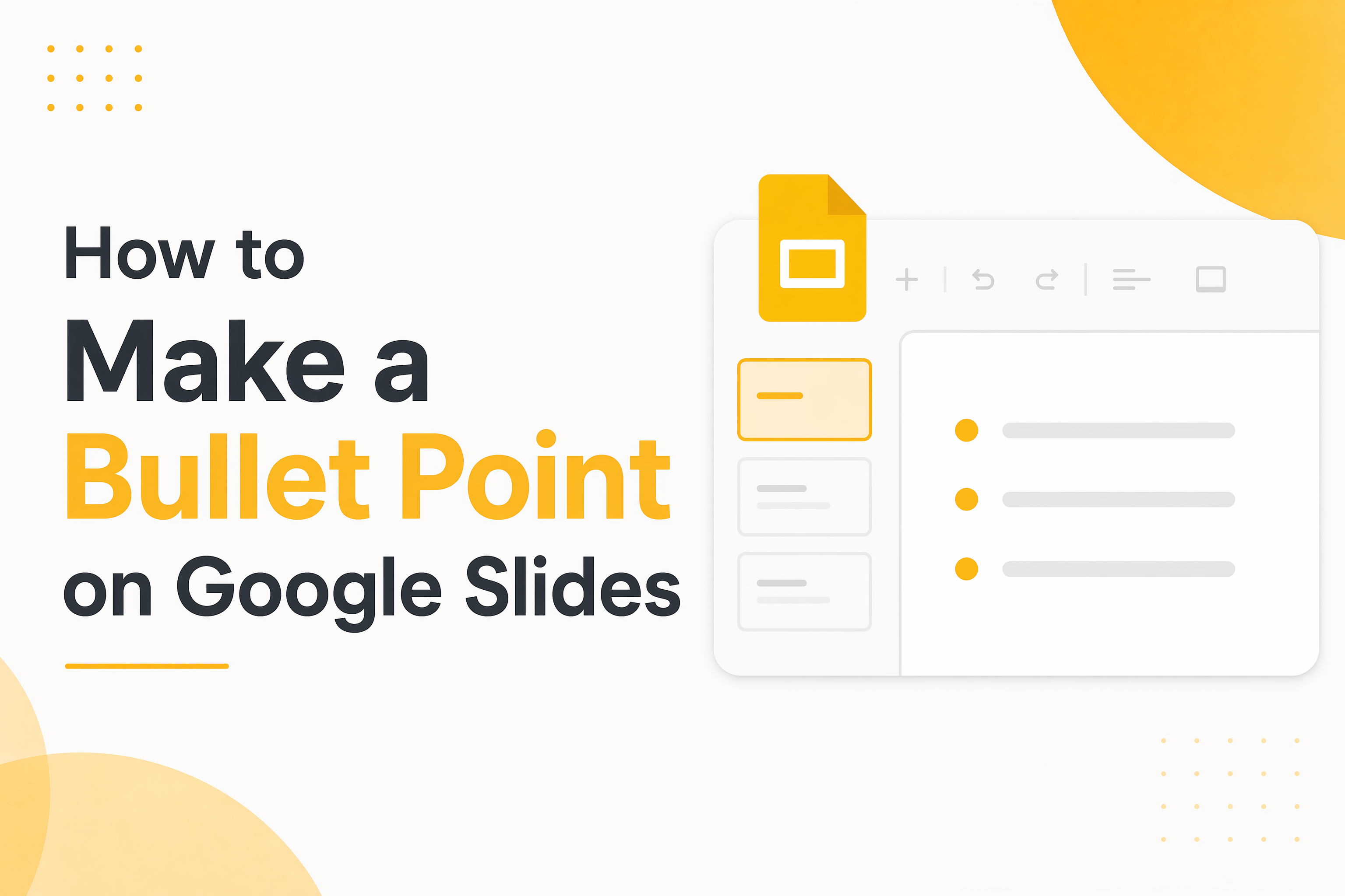 how to make a bullet point on google slides
