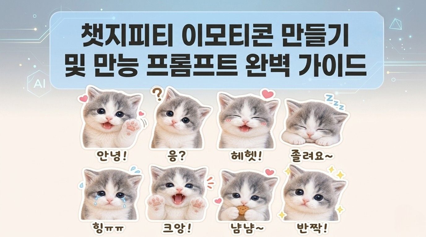 똥손도 3분 컷! 챗지피티 이모티콘 만들기 및 만능 프롬프트 완벽 가이드