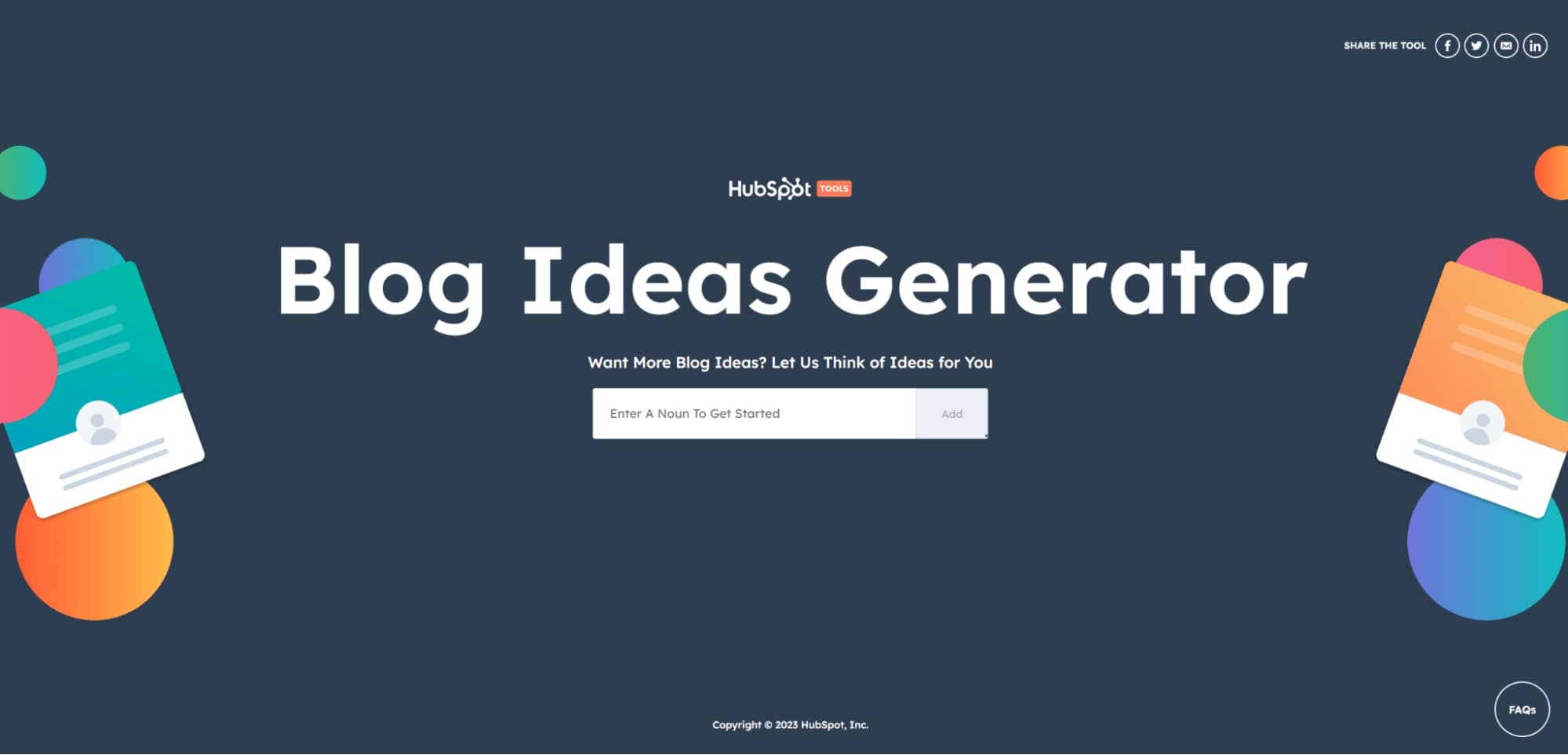 Generator Topik Blog Hubspot