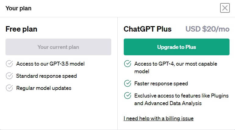 ChatGPT Pricing