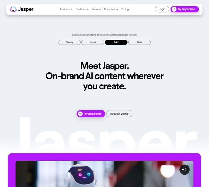 Jasper : Платформа написания искусственного интеллекта для бизнеса