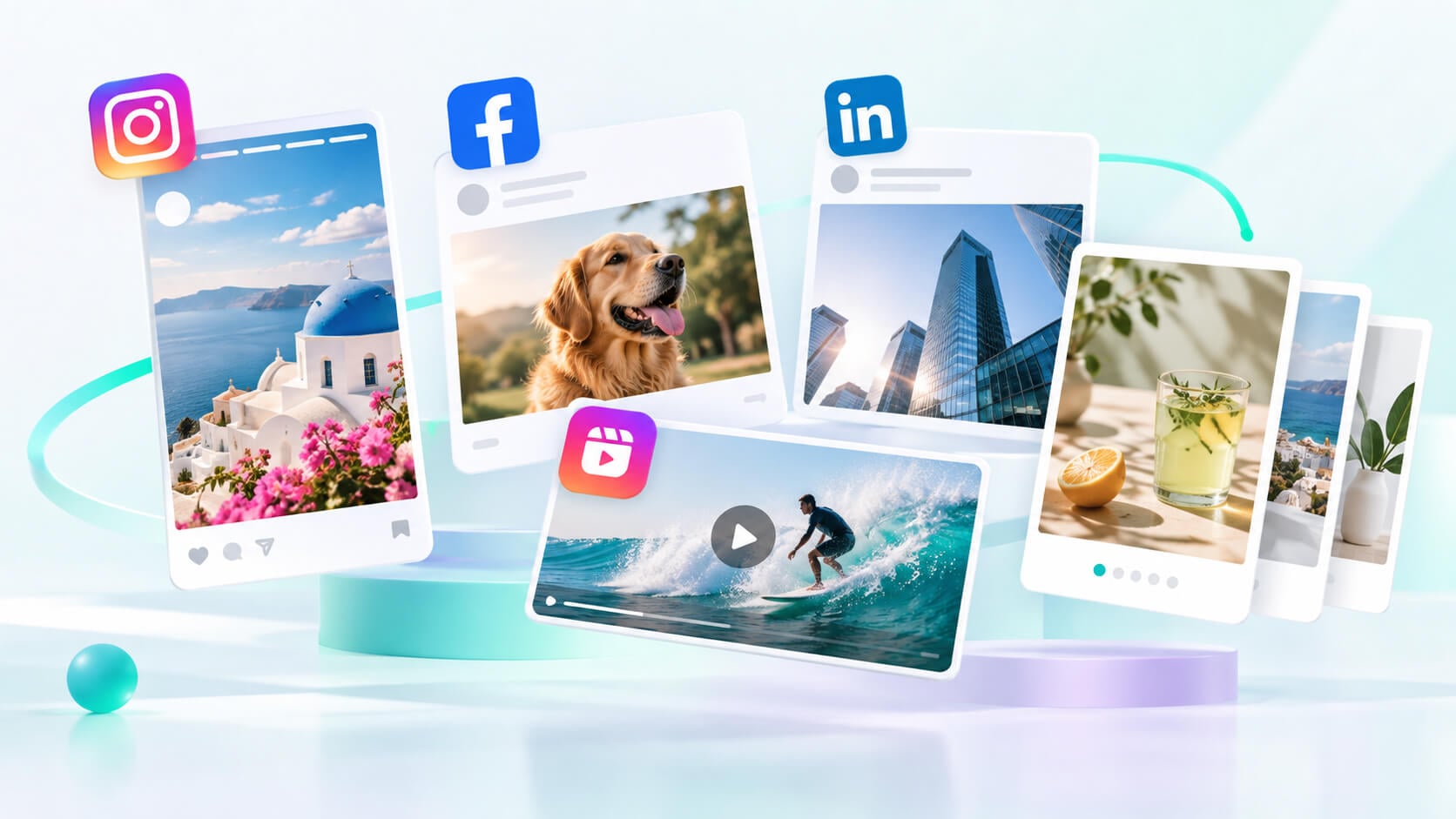 Multiplatform sociale visuelle elementer gjort nemt