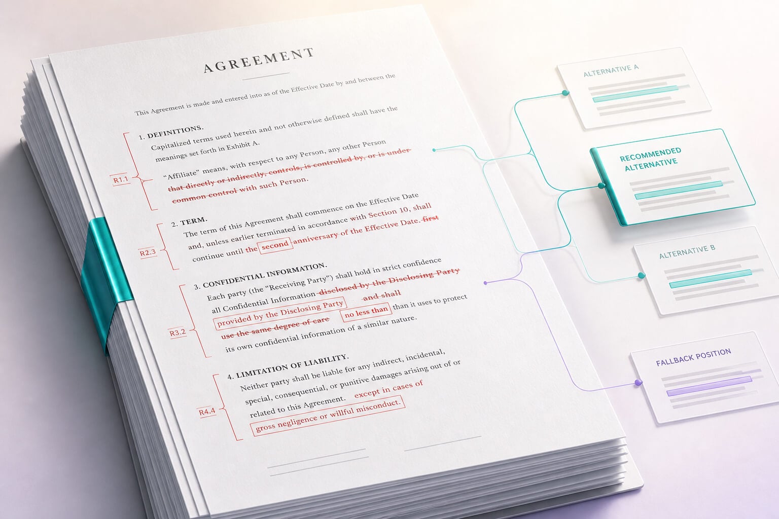Lignes rouges et solutions de repli de précision