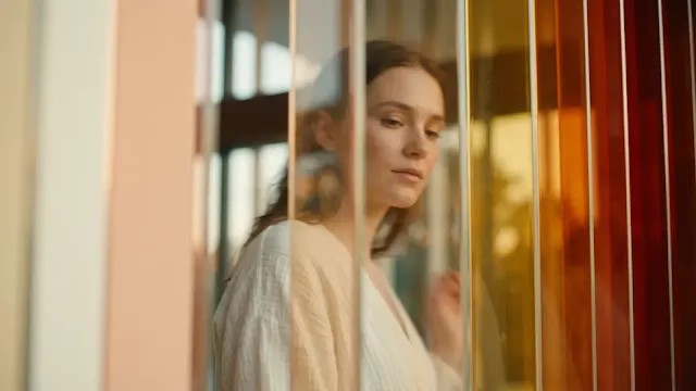 映画のワンシーンのような幻想的なポートレートのAI生成画像