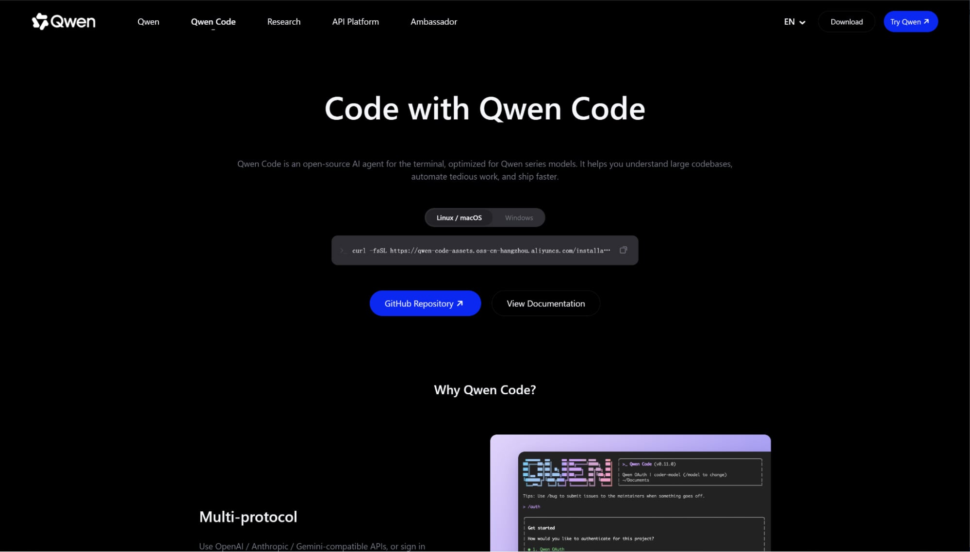 Qwen для программирования