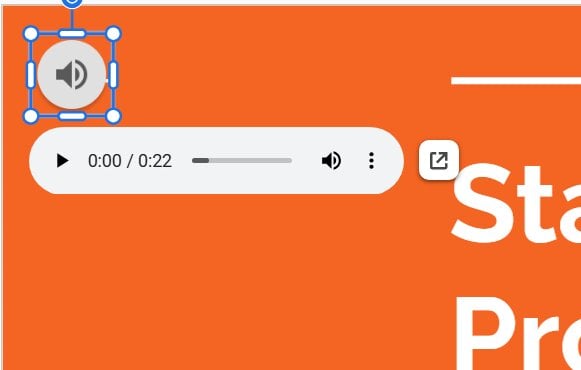 Speaker Icon Will Appear On Your Slide