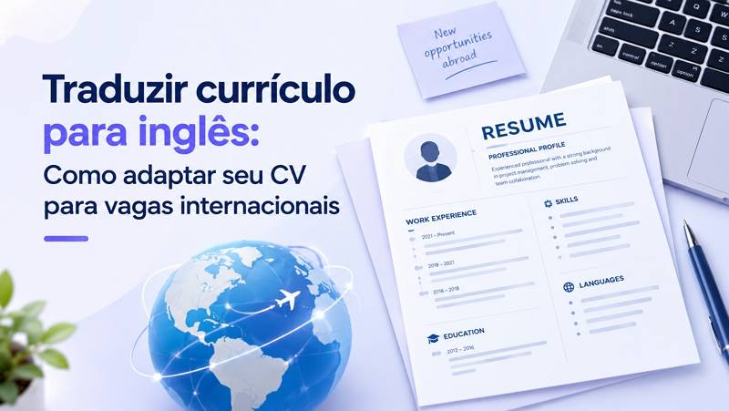 Traduzir currículo para inglês online grátis: Como adaptar seu CV para vagas internacionais