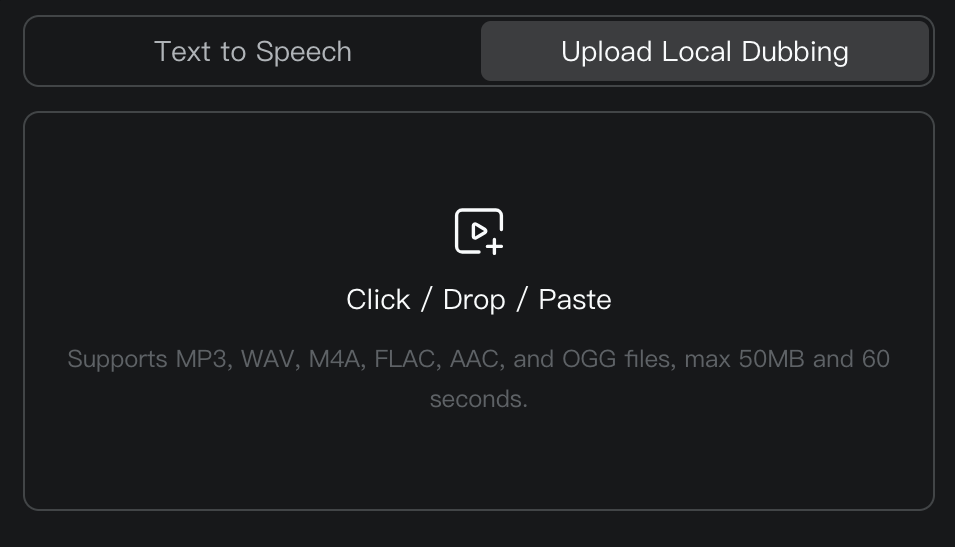 upload local dubbing
