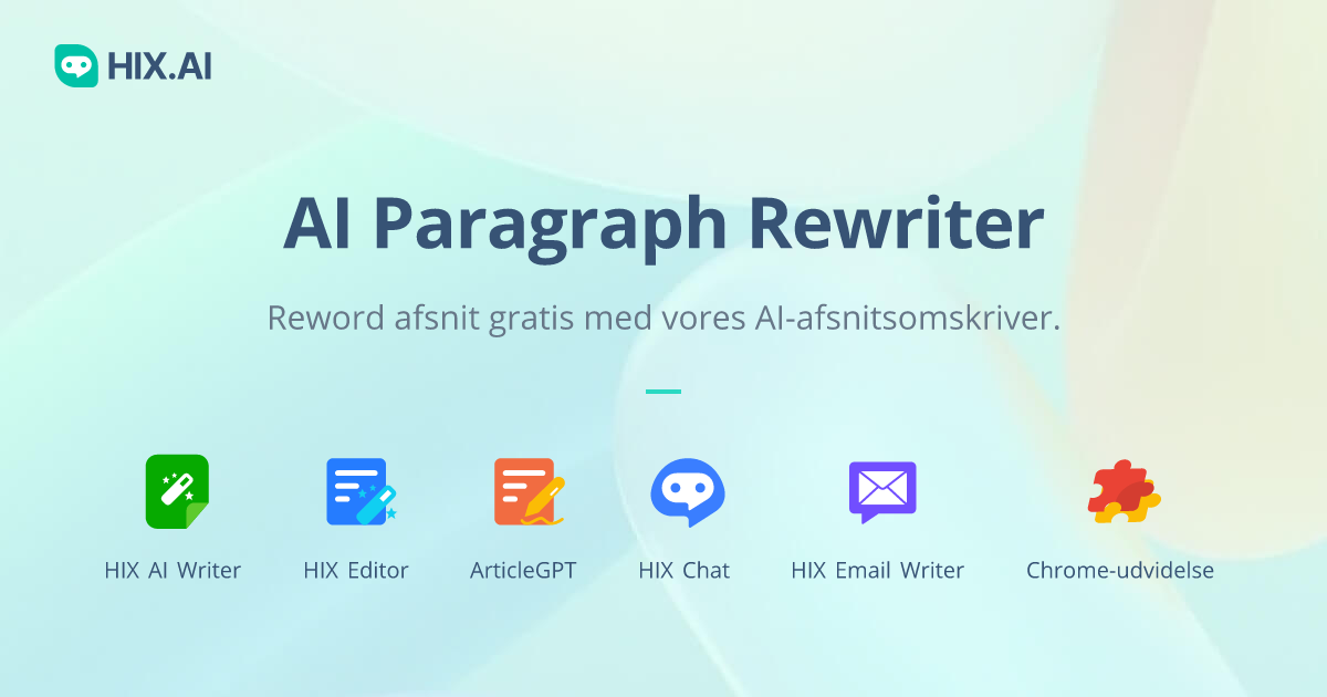 Paragraph Rewriter - AI Rewriter (gratis Og Ingen Tilmelding) | HIX.AI