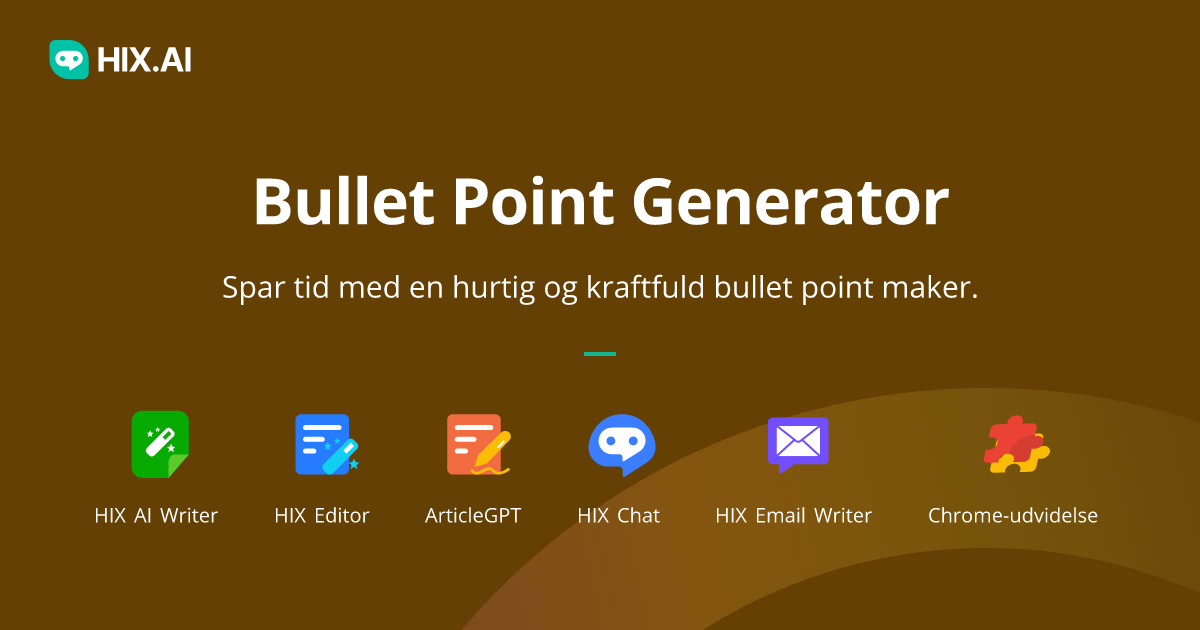 Gratis Bullet Point Generator & Point Maker— HIX.AI