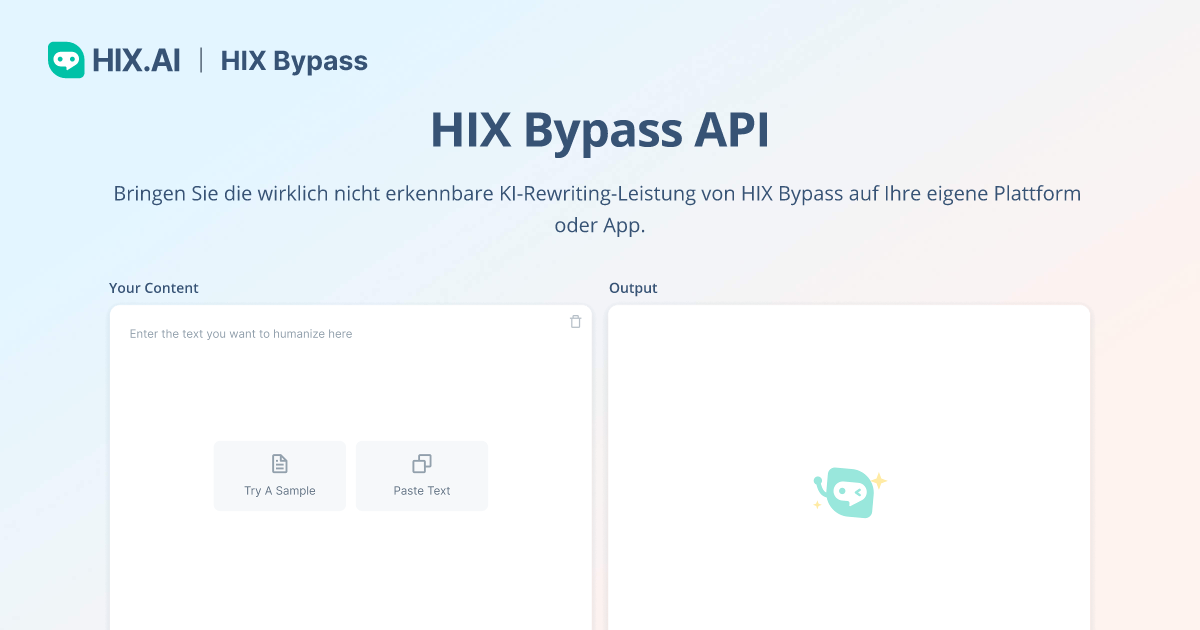 Api Ki Unauffindbare KI-API – KI-Erkennung umgehen – KI-Bypasser | HIX Bypass