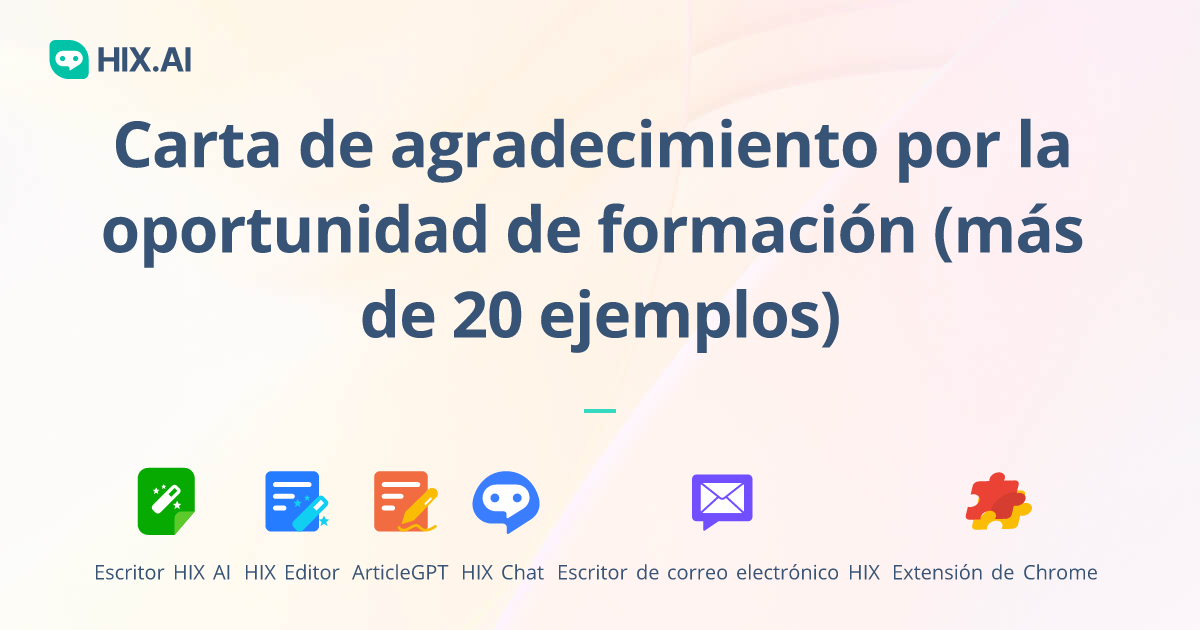 Carta de agradecimiento por la oportunidad de formación (más de 20