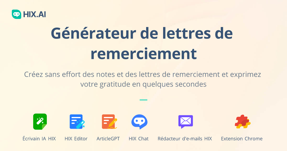 Générateur de lettres de remerciement gratuit : exprimez votre
