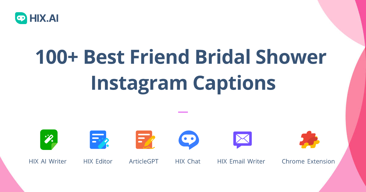 100+ Best Friend Bridal Shower Instagram Captions + Free AI Caption