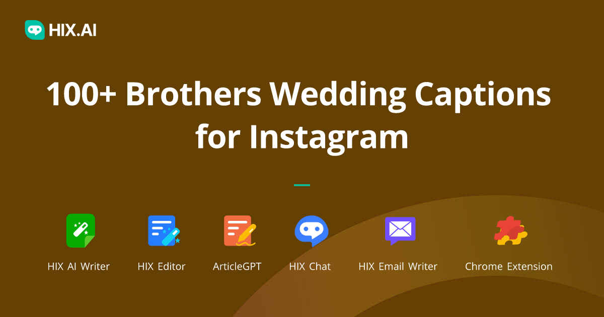100+ Brothers Wedding Captions for Instagram + Free AI Caption