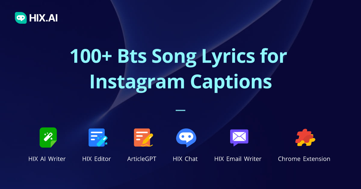 100+ Bts Song Lyrics for Instagram Captions + Free AI Caption Generator HIX.AI