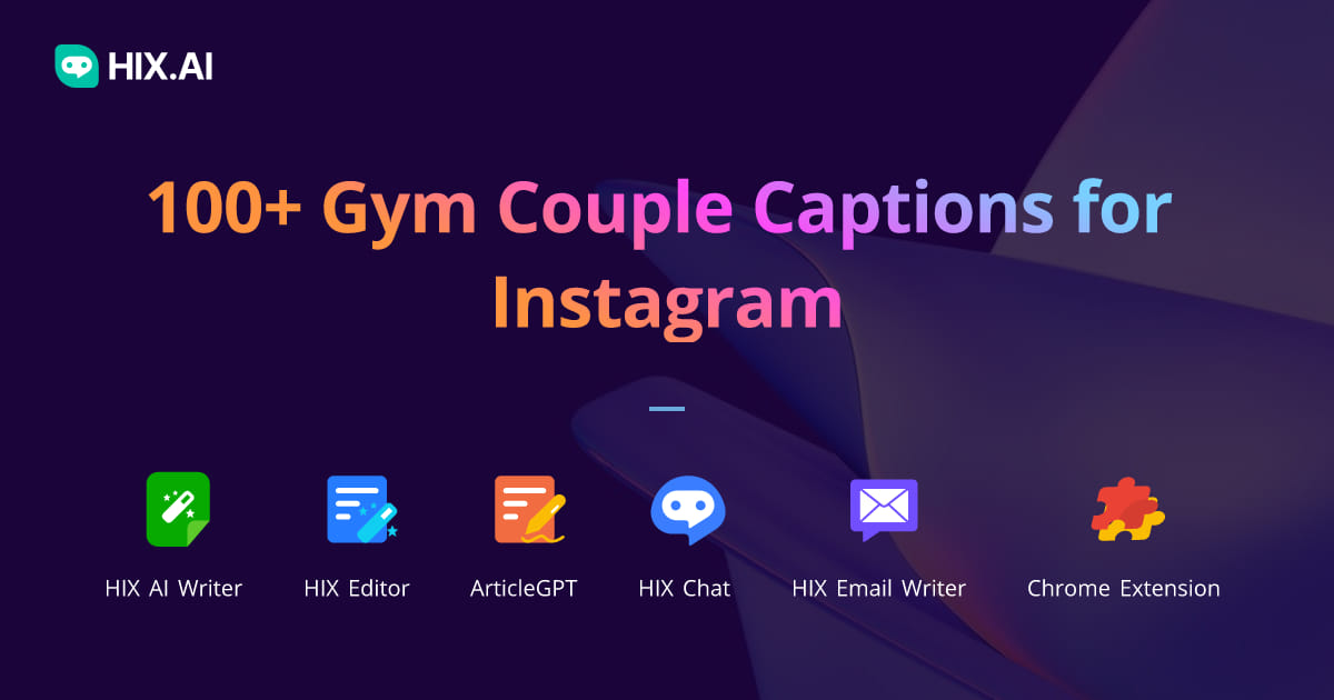 100+ Gym Couple Captions for Instagram + Free AI Caption Generator HIX.AI
