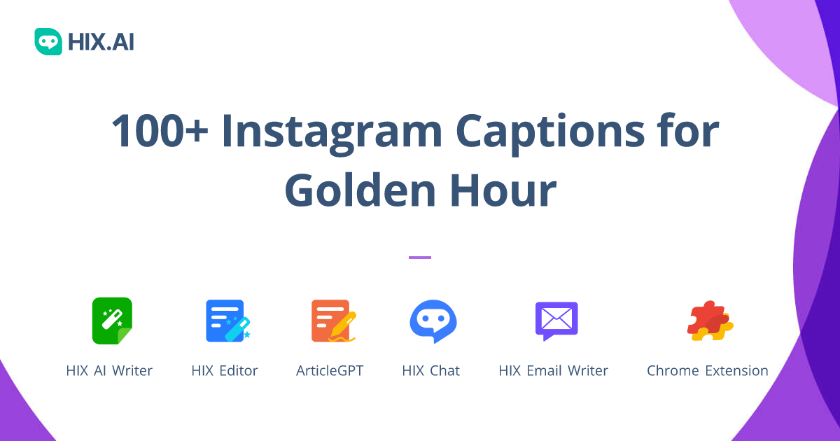 100+ Instagram Captions For Golden Hour + Free AI Caption Generator ...