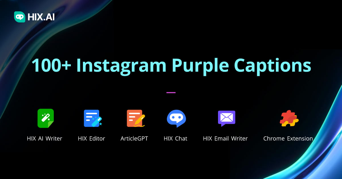 100+ Instagram Purple Captions + Free AI Caption Generator HIX.AI