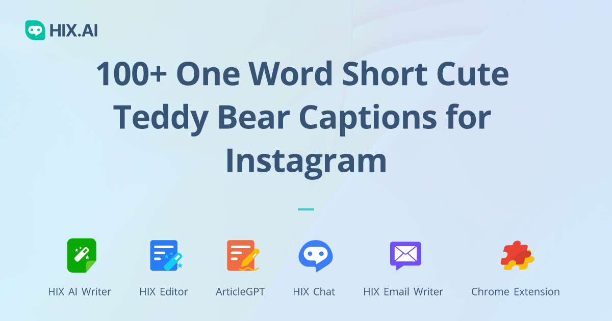 One Word Short Cute Teddy Bear Captions For Instagram