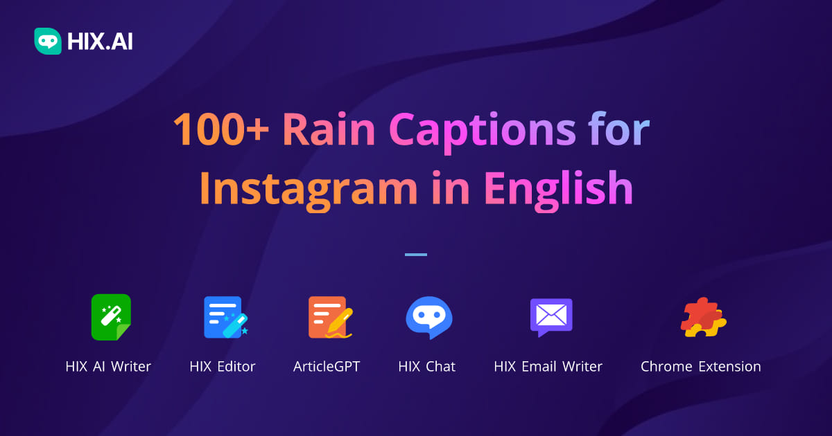 Rain Captions For Instagram In English