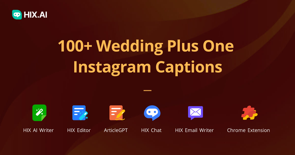 100+ Wedding Plus One Instagram Captions + Free AI Caption Generator