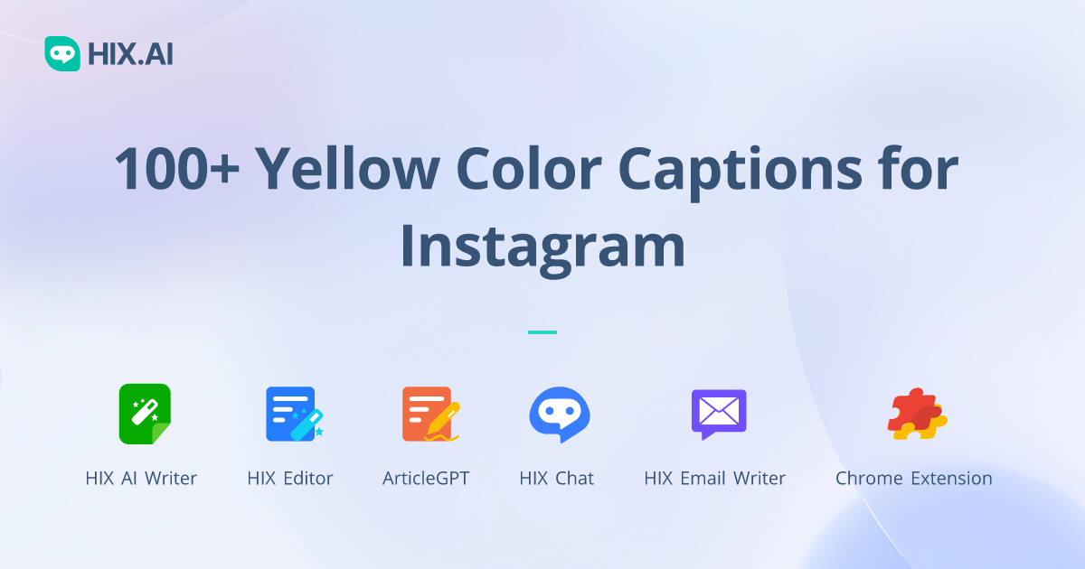 100+ Yellow Color Captions for Instagram + Free AI Caption Generator HIX.AI