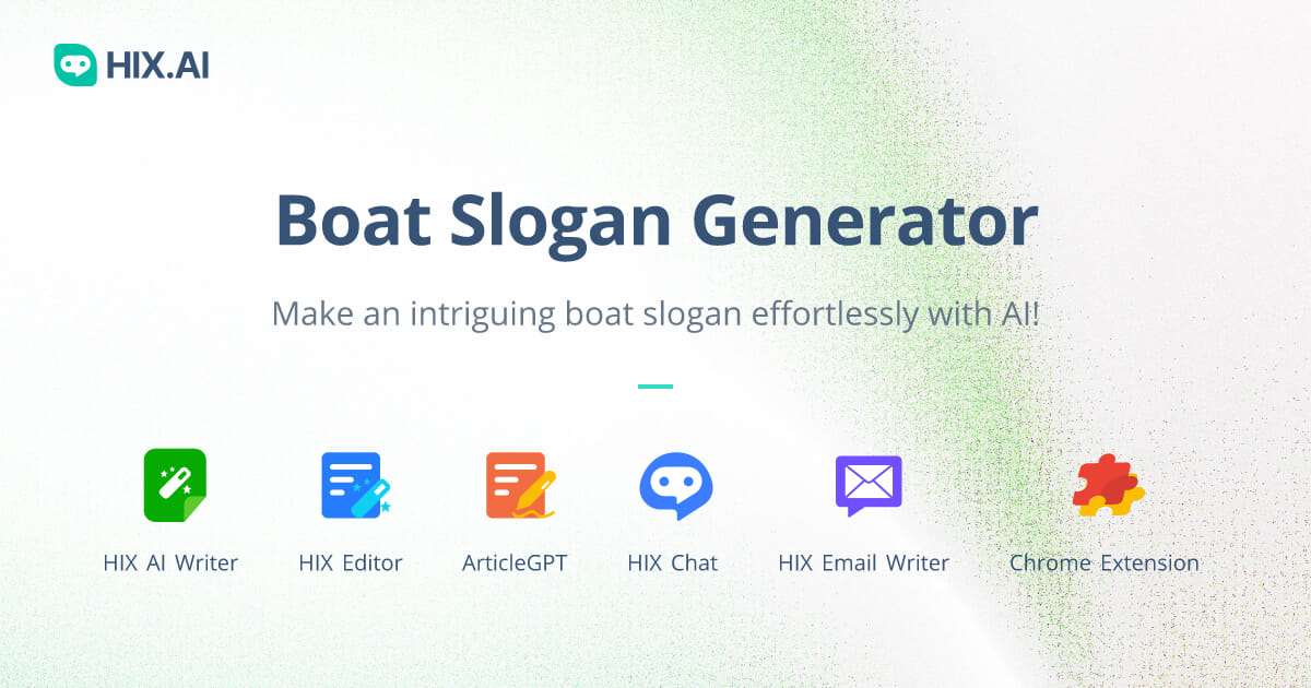 Free Boat Slogan Generator with 500+ Captivating Examples | HIX.AI