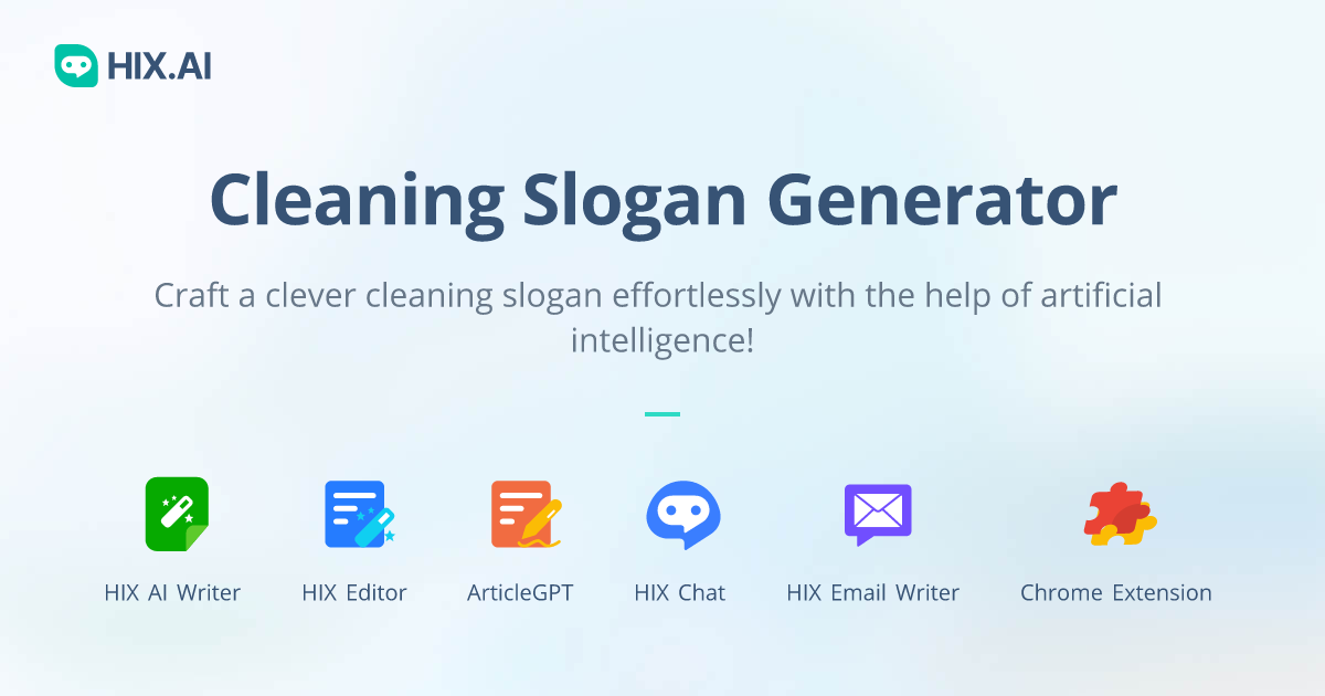 Free Cleaning Slogan Generator (500+ Perfect Examples) HIX.AI