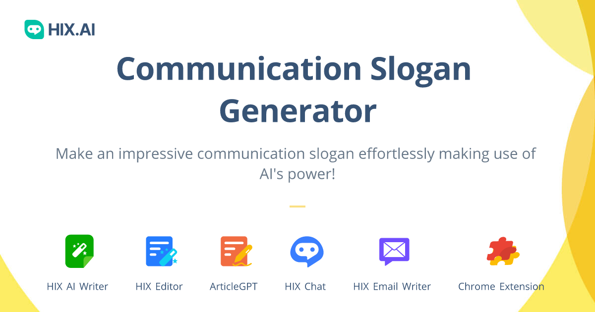 Free Communication Slogan Generator (500+ Expressive Examples) | HIX.AI