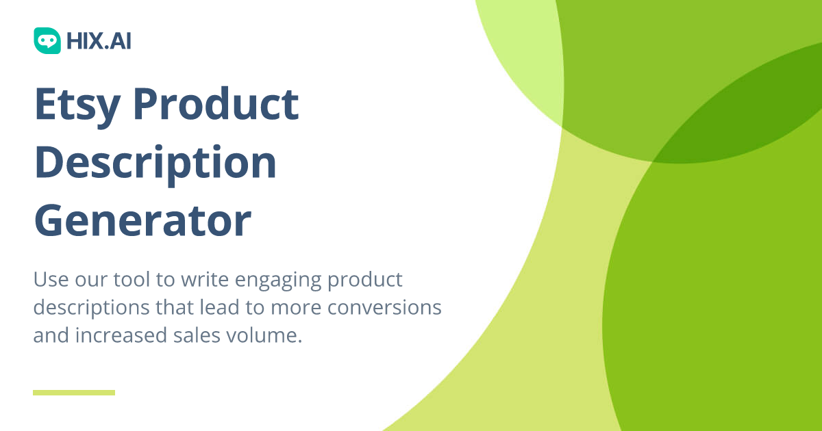 AI Etsy Product Description Generator: Make Etsy Product Descriptions ...