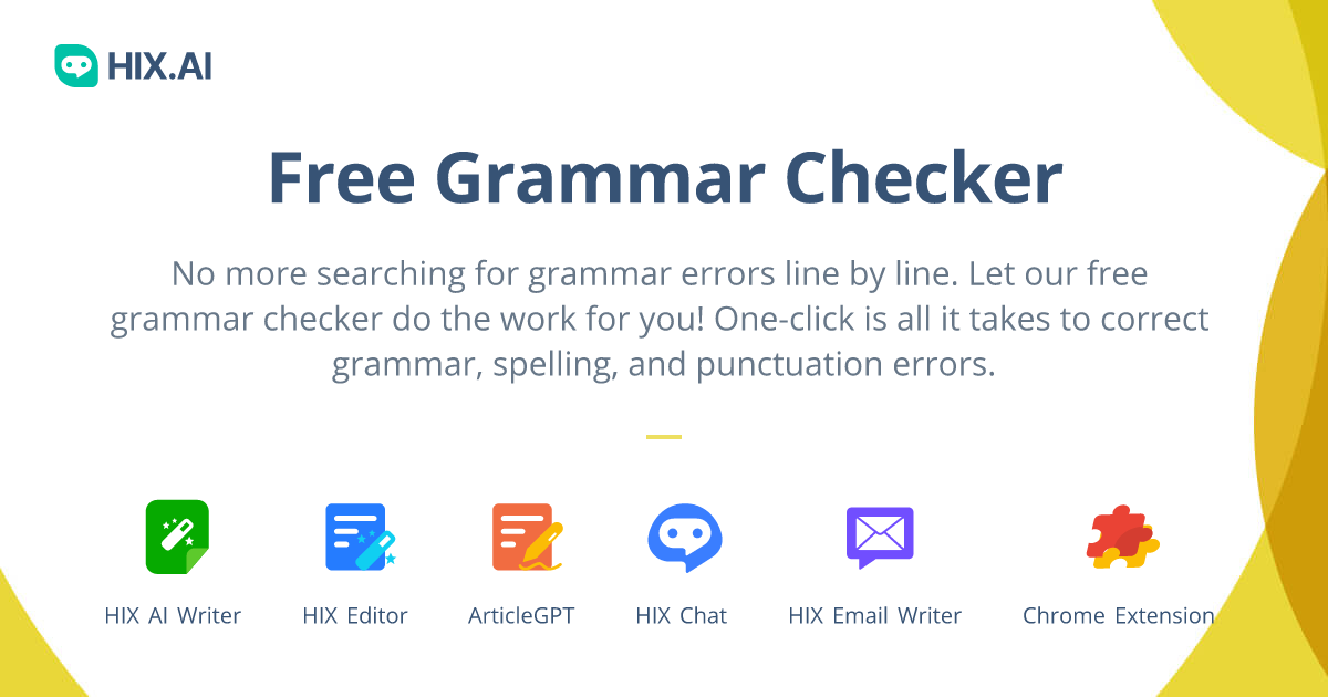 Free Grammar Checker: Fix Sentence & Writing Online | HIX.AI