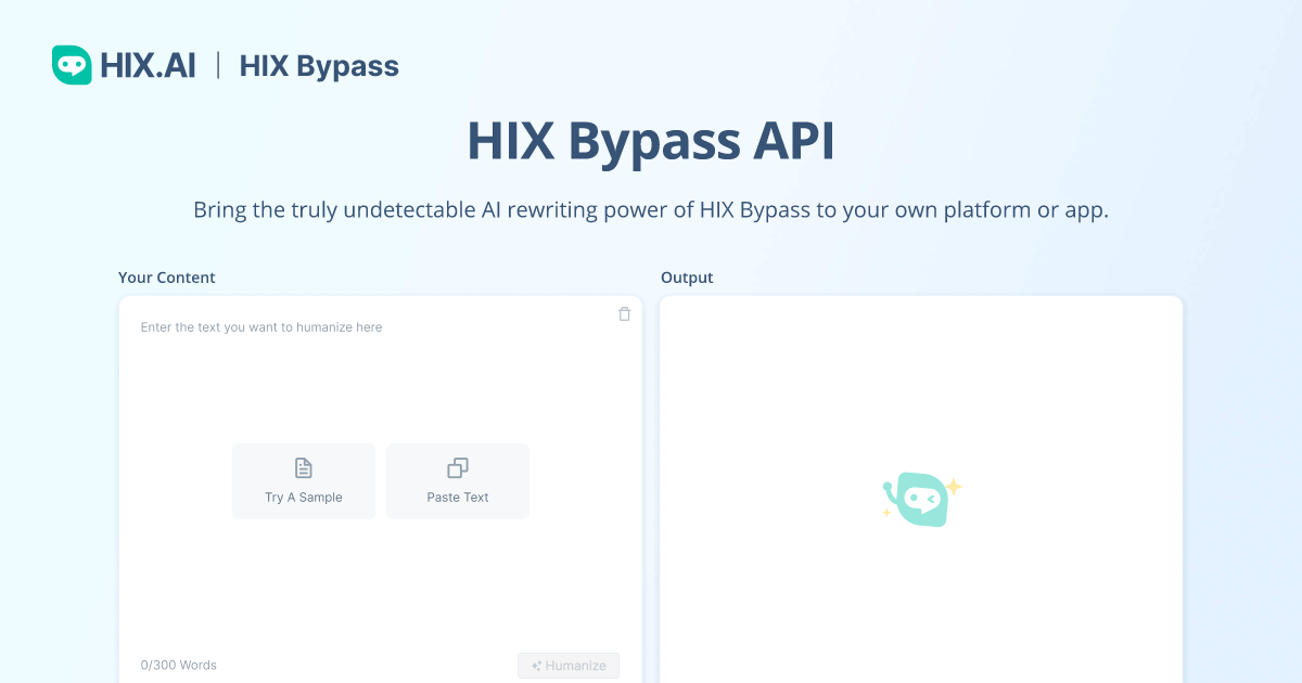 Undetectable AI API Bypass AI Detection AI Bypasser HIX Bypass