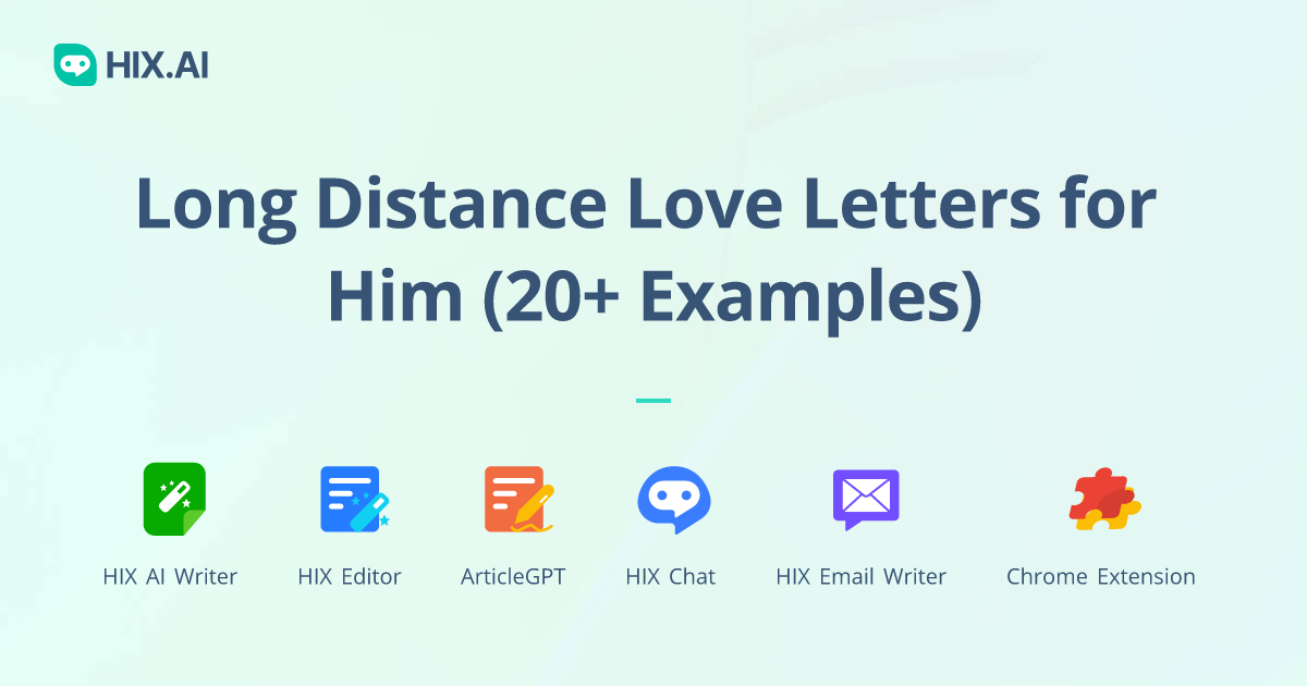 Long Distance Love Letters for Him (20+ Examples) + Free Love Letter ...