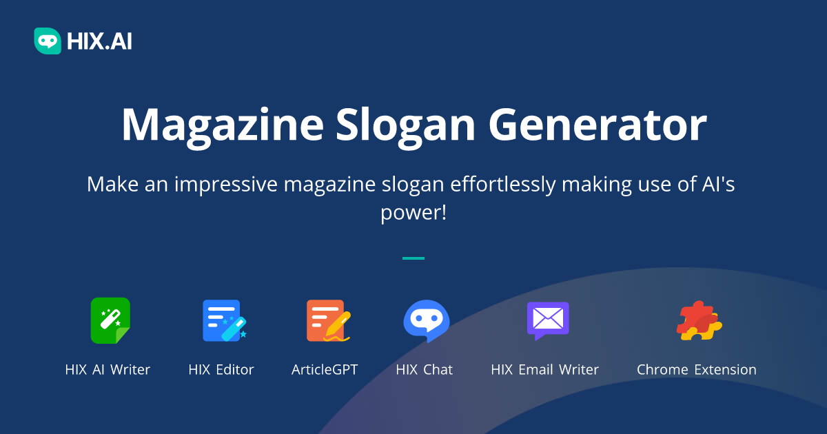 Free Magazine Slogan Generator (500+ Captivating Examples) | HIX.AI