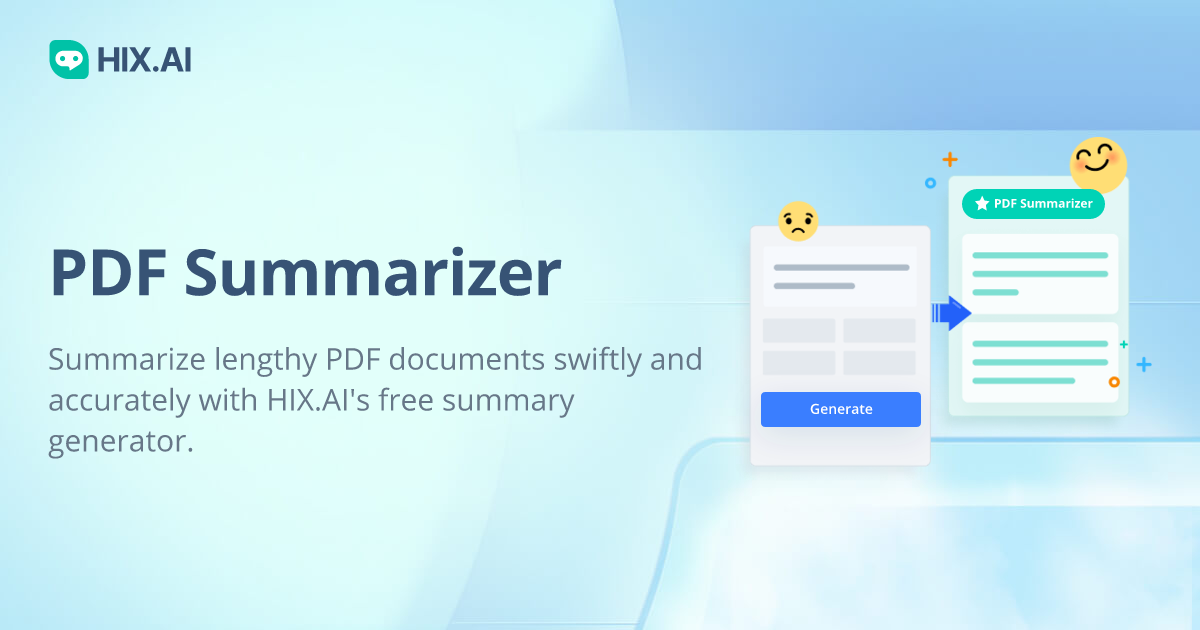 AI PDF Summarizer: Online Free Summary Generator for PDF Document | HIX.AI