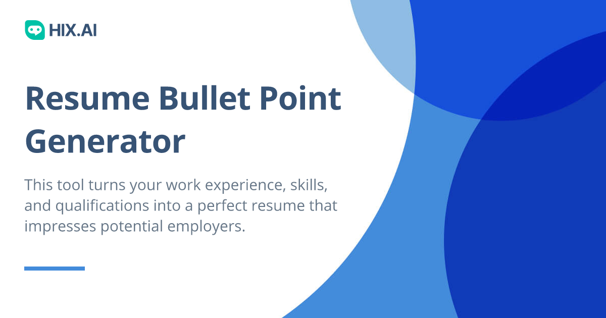 ai resume bullet point writer