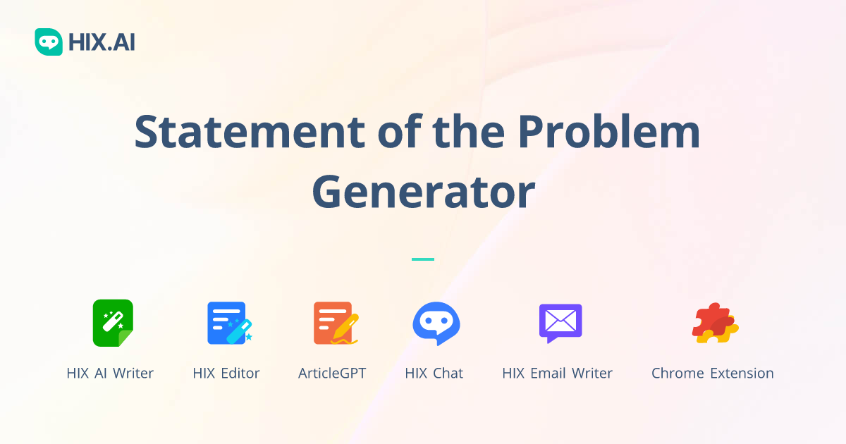 Statement of the problem generator to write for reseach paper essaygpt